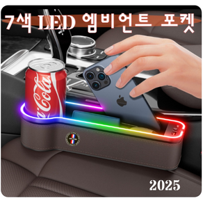 모던 7컬러 엠비언트 사이드 포켓 자동차 수납 정리함, 1.운전석(블랙), 1개