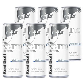 RED BULL 레드불 더 화이트 에디션 코코넛 아사이맛 에너지 드링크, 6개, 250ml