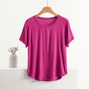 여성 라운드넥 빅사이즈 반팔 티셔츠 XL~5XL