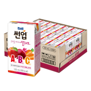 매일유업 썬업 과일야채샐러드 ABC 주스 125ml, 24개