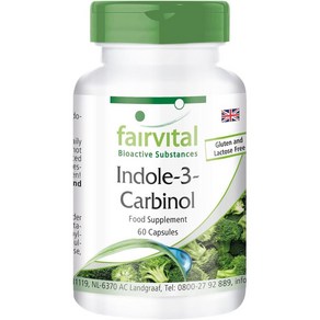 독일제조 페어바이탈 indole 3 cabinol I3C 인돌3카비놀 인돌 카비놀 60캡, 1개, 60정