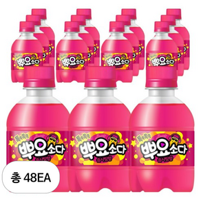 뿌요소다 솜사탕향 탄산음료, 245ml, 48개