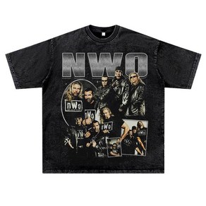 남자 오버핏 반팔 프린팅 티셔츠 wwe 티셔츠 NWO