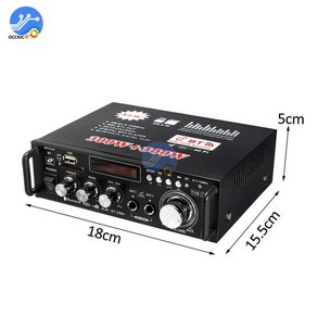 풀디지털앰프 2CH 파워 블루투스 FM 자동차 600W 리모컨 앰프 HIFI 300W 홈시어터 라디오 포함 스테레오 오디오, 없음, 1) 유럽플러그 Plug 220V