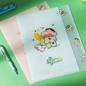 짱구는 못말려 캐릭터 투명 PP 인덱스 파일 (2개 1세트), 단품, 1개