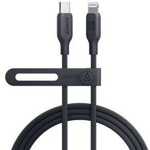 앤커 USB C to 라이트닝 아이폰 고속충전 케이블, 90cm, Black, 1개