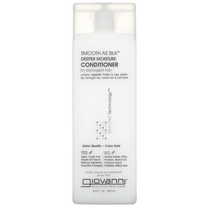 Giovanni Smooth As Silk 디퍼 모이스처 컨디셔너 손상 모발용 250ml(8.5fl oz), 250ml, 1개