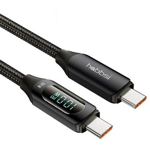 햅시 USB C to C 100W PD 초고속충전 LED 디스플레이 데이터 케이블