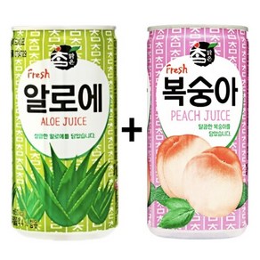참맑은 알로에 175ml(30캔) + 참맑은 복숭아 175ml(30캔), 60개, 175ml