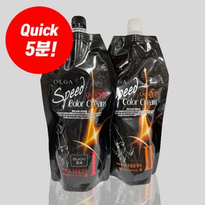 올가 퀵 5분 오징어먹물 염색약 500g, 블랙, 1개