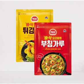 해표 부침가루+튀김가루 세트, 2개, 1kg