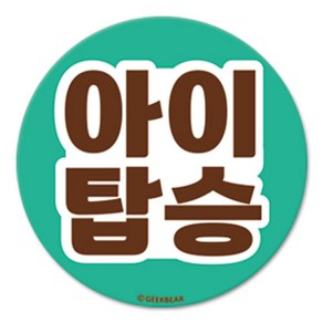 긱베어 아이가 타고 있어요 마그넷 Geekbea 원형, 민트, 1개