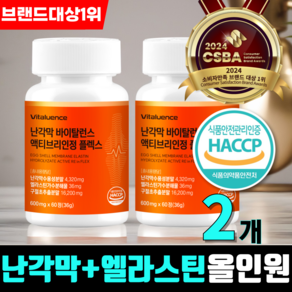 제2의 콘드로이친 난각막 가수분해물 엘라스틴 구절초 식약청 인증 HACCP 바이탈런스, 2개, 60정