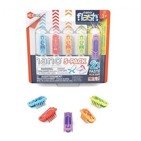 HEXBUG 나노 5팩 보너스 플래시 나노가 있는 버그 4개 진동 기술이 어린이 및 고양이를 위한 감각 장난감 STEM 키트 미니 로봇 만 이상 171125