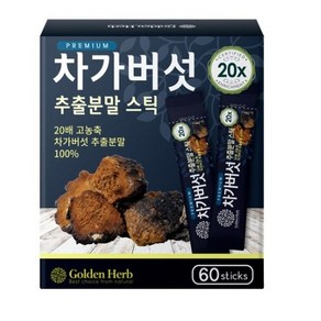 골든허브 프리미엄 차가버섯 추출분말 스틱, 60g, 1개