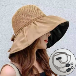MH지나 와이드 밀집 모자 자외선 차단 썬캡+조절스트랩증정