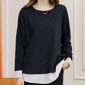 [데드라] TBD1049_DC 심플버튼블라우스티 (~110size)