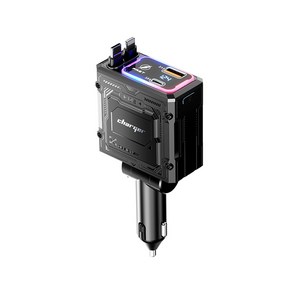 Allilio 차량용 120W 고속 충전기 동시4대충전 차량용 시거잭, 블랙