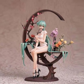 하츠네 미쿠 피규어 MIKU 치파오 애니메이션 굿즈 피규어 장식품25cm, 1개