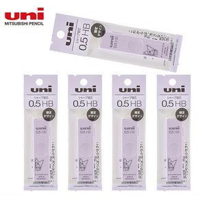 UNI 유니 산리오 샤프심 세트, 산리오 샤프심 0.5mm HB 라벤더 5개 세트