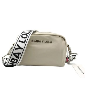 bimba y lola SS21 남녀 공용 숄더백 나일론 카메라백 베이지6 배색