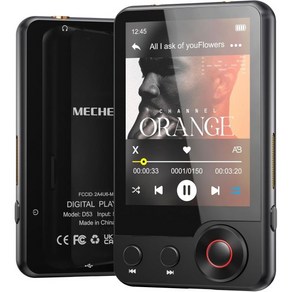 블루투스가 장착된 128GB MP3 플레이어 - HiFi 스피커가 장착된 MECHEN D53 휴대용 MP3 음악 플레이어 보이스 레코더 FM 라디오 터치스크린이 장착된 2