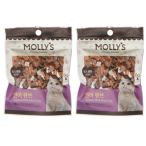 몰리스 연어 큐브, 100g, 2개