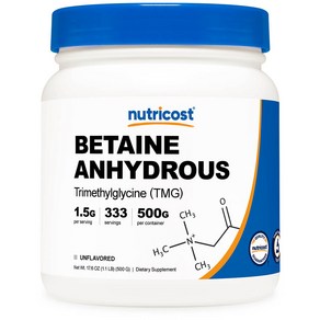 Betaine Anhydous Powde [500 GMS] 베타인 안히드러스 파우더 500g 1병, 330회분, 1개