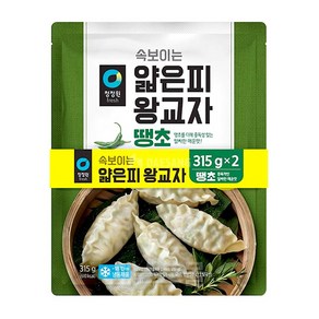 청정원 얇은피 왕교자 땡초, 2개, 315g