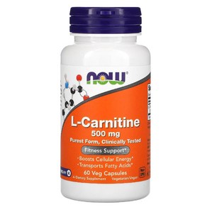 나우푸드 카르니틴 타르트레이트 아미노산 엘카르니틴 Canitine 500mg 60캡슐, 1개
