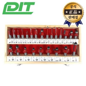 DIT 루터날세트 DR1224 샹크12mm 24개입 루터비트 원예공구 목공툴, 1개