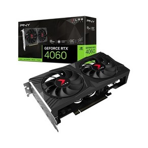 PNY XLR8 지포스 RTX 4060 Gaming VERTO OC D6 8GB Dual 제이씨현, VCG40608DFXPB1-O