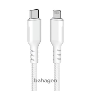 비하겐 LINK USB-C Lightning 8핀 고속 충전 케이블 1.5M, 화이트, 1개