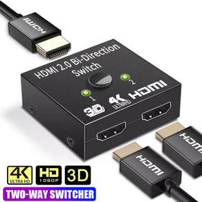 USB KVM Switch 키보드 프린터 마우스 모니터 컴퓨터 어댑터 박스용 스위치 분배기 1920x1440 VGA 4 in 1 HD 스위처, 1x2 and 2x1, 1개