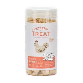 펫턴 트릿 반려동물 동결건조 간식, 2개, 135g, 닭가슴살 큐브