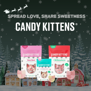 [스웨디시 젤리] CandyKittens 캔디키튼스 비건 젤리 선물 3종 A세트 사우어워터멜론(54g) 와일드스트로베리(140g) 이튼메스(140g)