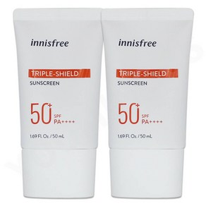 이니스프리 인텐시브 트리플쉴드 선스크린 SPF50+ PA++++, 50ml, 2개