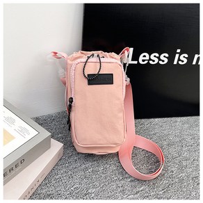 대용량 휴대용 스트랩 텀블러가방 물병 주머니 패브릭 드링크백 텀블러 파우치, 핑크, 20cm, 1개