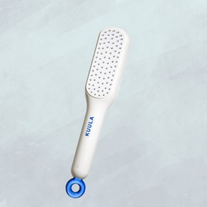 벨지안 휴대용 엉킴방지 머리빗, 1개, 아이보리