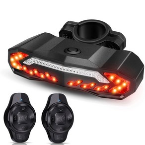 Rockbye 자전거 후미등 도난 방지 USB 충전식 LED 방수 램프 액세서리 자전거라이트, 세트 E, 1개