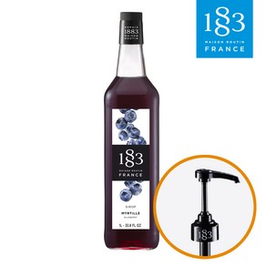 트렌드커피 1883 블루베리 시럽 1L+1883 정품 로고 시럽펌프, 1세트, 1L