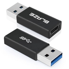 블레이즈 USB3.2 GEN2 10Gbps C to A 변환 젠더 고속충전 지원, 블랙, 1개