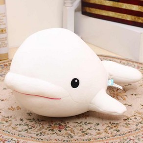 통통한 벨루가 돌고래 인형 고래 쿠션 화이트 25cm~65cm, 스몰 25*17*13cm, 1개