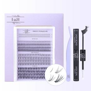 Lu.H 루에이치 대용량 가닥속눈썹 세트 (가닥속눈썹 320pcs+핀셋+글루+픽서), 1개, 데빌 세트 (핀셋+글루+픽서)