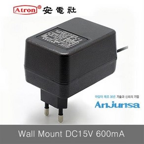 DC 15V 600mA 트랜스 아답터 안전사 Wall Mount, 1개