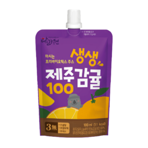 탐라원 생생제주감귤 100ml 무설탕 어린이주스, 30개