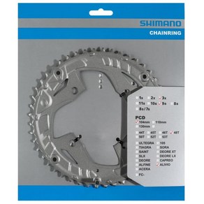 시마노 SHIMANO 리파츠 스파이크 부착 체인 링 44T 443222T용 실버 FCT4010 Y1PN98060, 1개