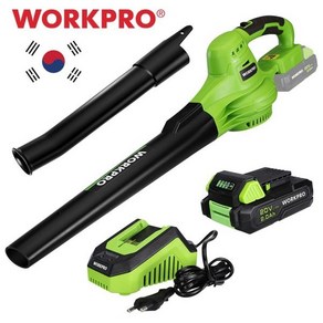 WORKPRO 가변 속도 무선 잎 송풍기 공기 구동 송풍기 스위퍼 먼지 눈 날리는 정원 전동 공구 2.0Ah 배터리 20V, 1개