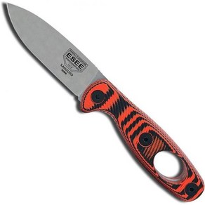 ESEE Xancudo S35V 오렌지블랙 G1 3D 핸들 블랙 시스 10 w홀, Oange/Black G-10/ Caabine A, 1개