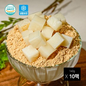 무궁화푸드 찹쌀 사각 빙수떡 140g 팥빙수 찰떡 여름 빙수토핑, 10개